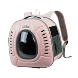 Maxbell Pet Travel Backpack Cage Breathable Space Capsule for Outdoor Travel Walking pink