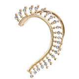 Maxbell 1PC Rock Punk Clear Rhinestone Decor Ear Cuff Wrap Earring for Left Ear