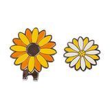 Golf Ball Marker with Hat Clip Flower Shape for Women Professional Removable White Daisy