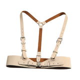 Maxbell Women's Waist Harness Belt Punk Body Waist Belt for Streetwear Festival Lady Khaki