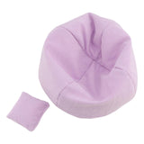 Miniature Sofa with Pillow Gifts Decor Micro Landscape Living Room Furniture Purple