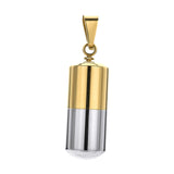 Maxbell Stainless Steel Tube Pendant Necklace Hollow Case Capsule for Ashes,