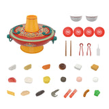 Maxbell Electric Hot Pot Role Playing Toy Kitchen Playset Toy for Kids Ages 3+