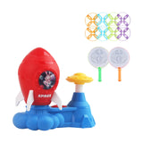 Maxbell Flying Disc Launcher Toy Outdoor Toy for Indoor Outdoor Garden Birthday Gift Red