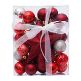 Christmas Ball Ornaments Set Christmas Decoration for Hotel Office Festivals Gold Red