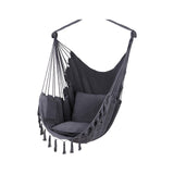 Maxbell Hammock Chair Portable Sturdy for Outdoor Indoor for Balcony Garden Backyard Dark Grey