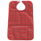 Maxbell Maxbell Waterproof Adults Elder Mealtime Cloth Protector Disability Aid Bib Red