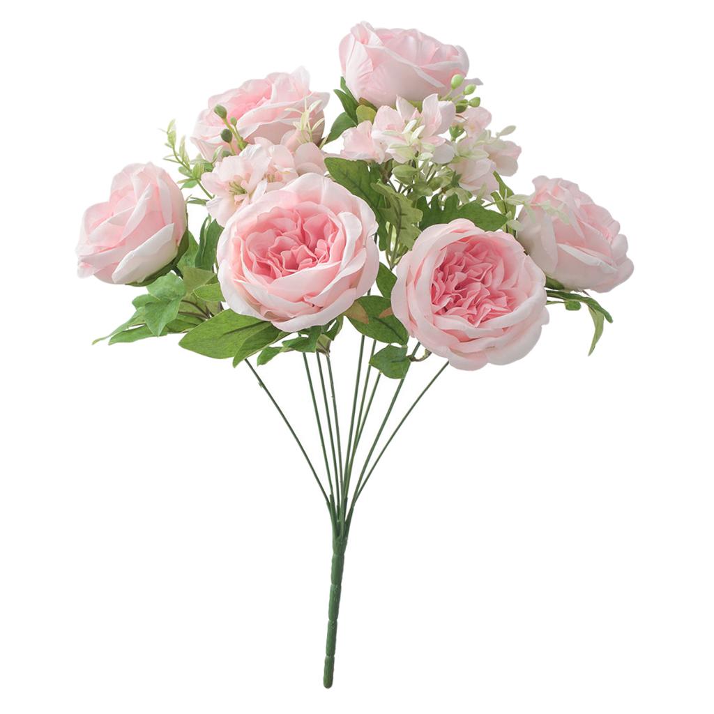 Maxbell Maxbell Artificial Silk Peony Bouquet Wedding Bridal Bouquet Home Decor Pink