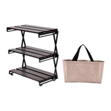 Maxbell Camping Folding Storage Rack Foldable Plant Display Shelf for Barbecues Home Type A