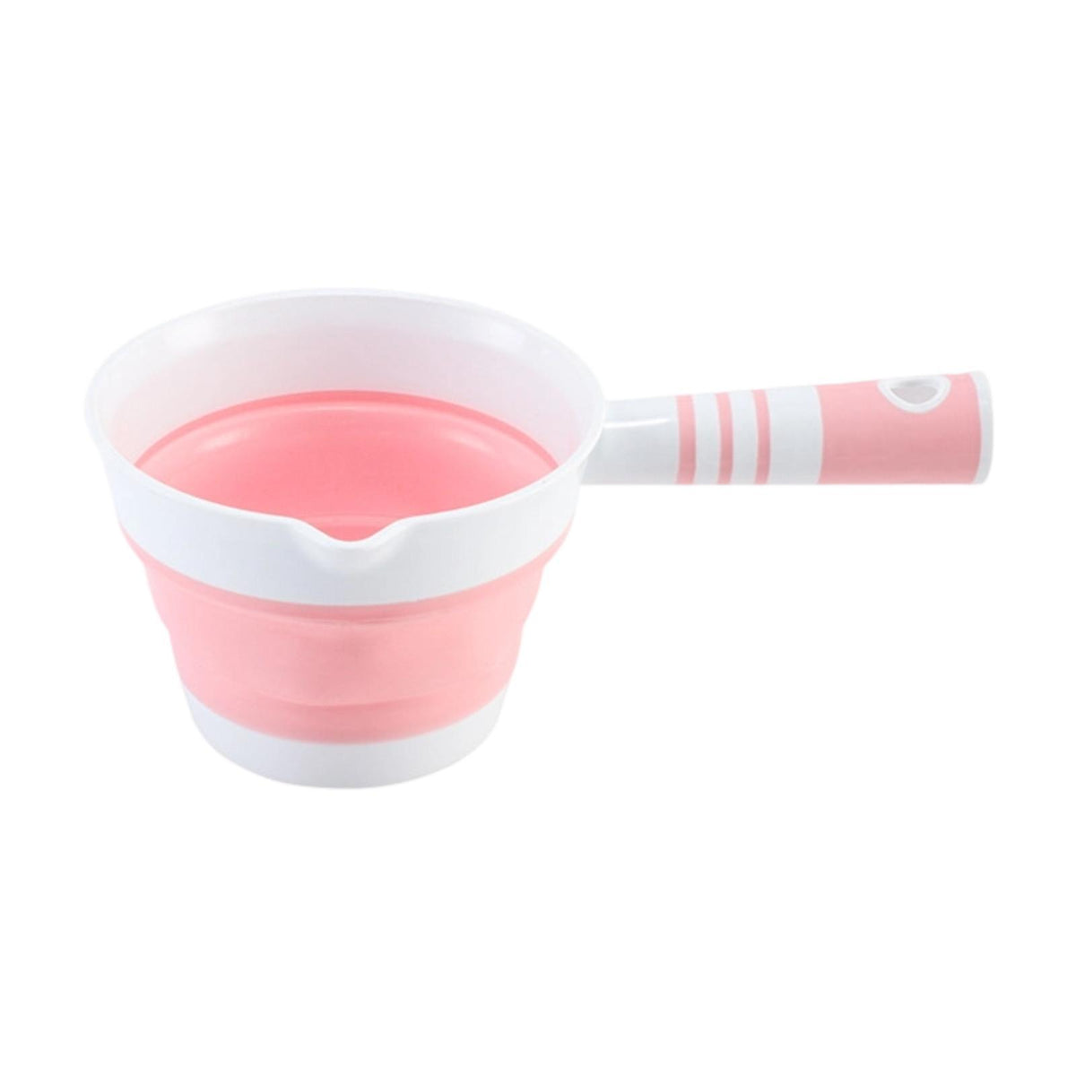 Maxbell Folding Water Ladle Dipper Scoop Cup for Garden Bathroom Camping Pink