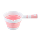 Maxbell Folding Water Ladle Dipper Scoop Cup for Garden Bathroom Camping Pink