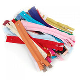 Maxbell 24p White + 50 Mixed Color 7" Nylon Zipper Zips Closed End for DIY Sewing Craft