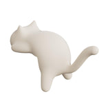 Maxbell Cat Shaped Hook for Desk Edge Cute for Restroom Storage Organization Cabinet White