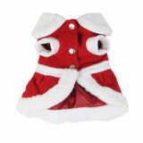 Maxbell Maxbell Pet Dog Christmas Santa Claus Model Dress Polyester Coat Cloth Puppy Vest S