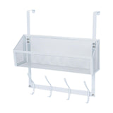 Maxbell over The Door Storage Rack Hanging Door Organizer for Bedroom Closet Kitchen White Single Tier