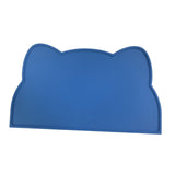 Maxbell Cat Food Mat Cushion Silicone Floor Non Skid Pet Placemat for Food and Water Blue