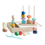 Maxbell Wooden Stacking Stones Balance Stones for Birthday Gift Age 3 4 5 6 Children