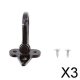 Maxbell 3xMotorcycle Aluminum Alloy Holder Carry Helmet Bag Bottle Hanger Hook Black