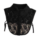 Maxbell Lace Fake Collar Turtleneck Stylish False Collar for Clothes Sweater Outfits Black