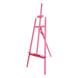 Maxbell Wooden Art Easel Painting Easel for Artist Art Supplies Stand Floor Painting pink