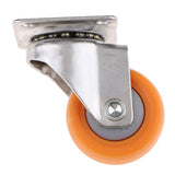 Maxbell 10x Nylon All Swivel Caster Wheels Plate Caster for Trolleys Orange 38mm