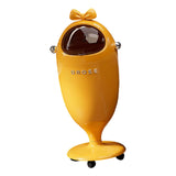 Trash Bin with Wheels Sturdy 360° Rotation Trash Can for Office Bedroom Home Yellow