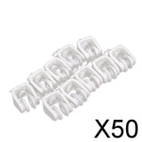 Maxbell 50x10pcs Plastic Curtain Track Runners Rail Runners with Eyelet