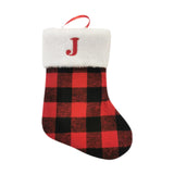 Christmas Stockings Portable Xmas Fireplace Socks for Holiday Home Fireplace Letter J