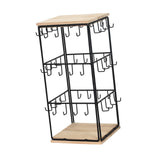 Maxbell Jewelry Organizer Stand Earring Display Stand Holder for Earring Cards Shows Wood Color