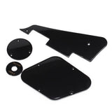 Maxbell Black Curved Neck Bridge Pickup Frame Mounting Rings Switch Covers for LP Guitar