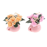 Maxbell 2pcs Dollhouse Mini Carnation Potted Plant Oranment Fairy Garden DIY Accs
