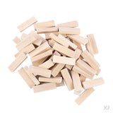 Maxbell 100x Wooden Blocks -2inch - Wood Rectangle Blocks for Crafts & DIY Projects