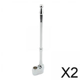 Maxbell 2xMotorcycle Flag Pole Durable Motorcycle Flagpole Mount for Honda GL1800 Silver