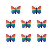 Maxbell 8Pcs Rainbow Butterfly Hair Clips Cute for Masquerade Hair Styling Accessory