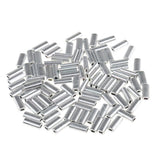 Maxbell 200Pcs Single Aluminum Fishing Crimp Sleeves Tube Fishing Tackle Sleeves