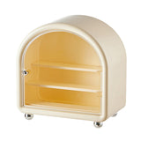 Maxbell Clear Display Case Cabinet for Figures Toys Desktop Household Party Showcase Cream