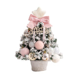 Mini Christmas Tree with Light Tabletop Decoration for Porch Cabinet Balcony 35cm 13.78inch Pink