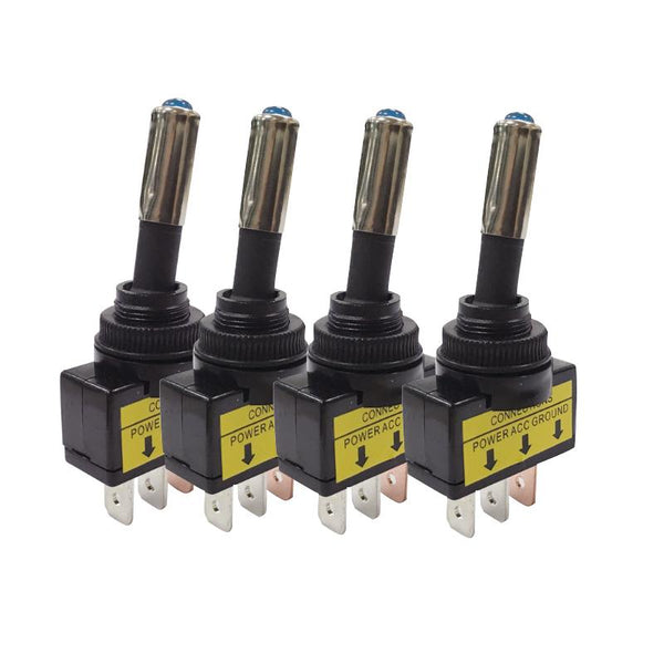 ⚡️Buy Maxbell 2x4Pcs 12V 20A Car Auto Red LED Light Toggle Rocker ...