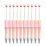 Maxbell 10x Beadable Pen Rollerball Pen Creative for Office Supplies School Students pink