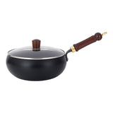 Maxbell Iron Wok 11inch Cooking Pot for Gas Wok Pan for Household Kitchen Restaurant