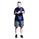 Maxbell 1/64 Miniature Figure Collections Dollhouse Accessories Mini People Figurine Man Blue