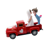 Maxbell Valentines Day Truck Decor Kitchen Wife Desktop Pickup Model Couple Figurine Style E