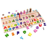 Alphabet Number Wooden Magnet Sorting Board Preschool Game for Children Kids