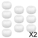 Maxbell 2x10x White Foam Pumpkins Props Crafts for Halloween School Project Birthday