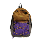 Basketball Backpack Sports Accessories Storage Bag for Swim Football Outdoor Khaki with Purple