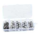 Maxbell Maxbell Quick Insert Fishing Lead Sinkers Balls Weights Connector Pins Kit 4 Sizes