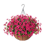 Maxbell Hanging Artificial Flowers Basket Ornament Plant Hanger for Yard Lawn Garden Rose