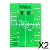 Maxbell 2xMagnetic Floor Laser Target Plate Card with Stand for Beam Application Green