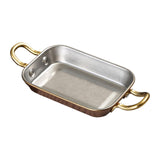 Maxbell Stainless Steel Serving Tray Retro Food Tray for Hamburger Meat French Fries S Retro Gold