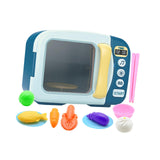 Maxbell Kids Microwave Oven Toys with Lights and Sounds for Girls Boys Children Kids Blue